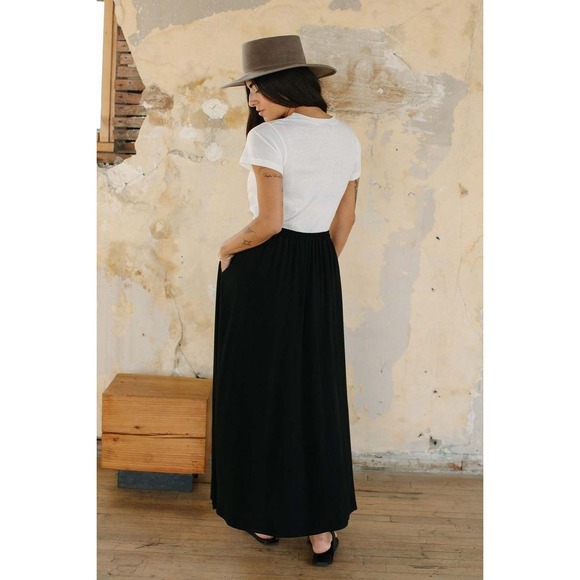 Rachel Pally Skirt XS "Rosalie" Black Linen & Cotton Maxi Cottagecore Boho - Picture 3 of 13